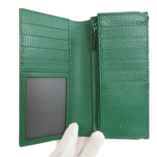 GUCCI Long Wallet Purse 610467 leather black Interlocking G outlet mens Used Authentic