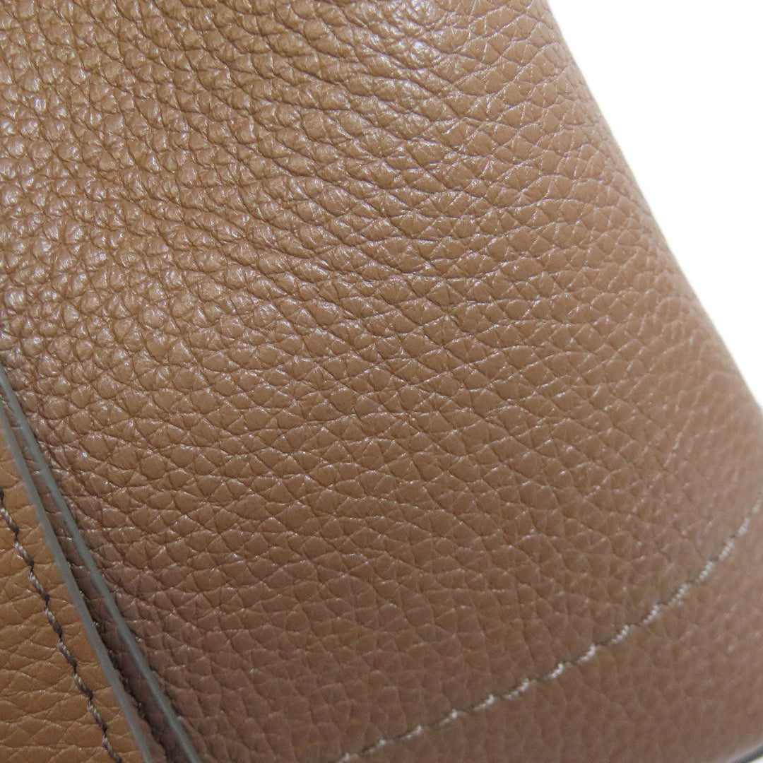 CELINE Tote Bag leather beige Caba de France Medium 2WAY Women Used Authentic