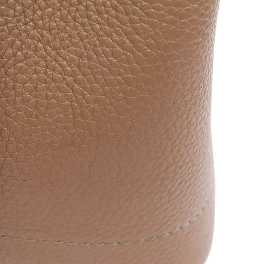 CELINE Tote Bag leather beige Caba de France Medium 2WAY Women Used Authentic