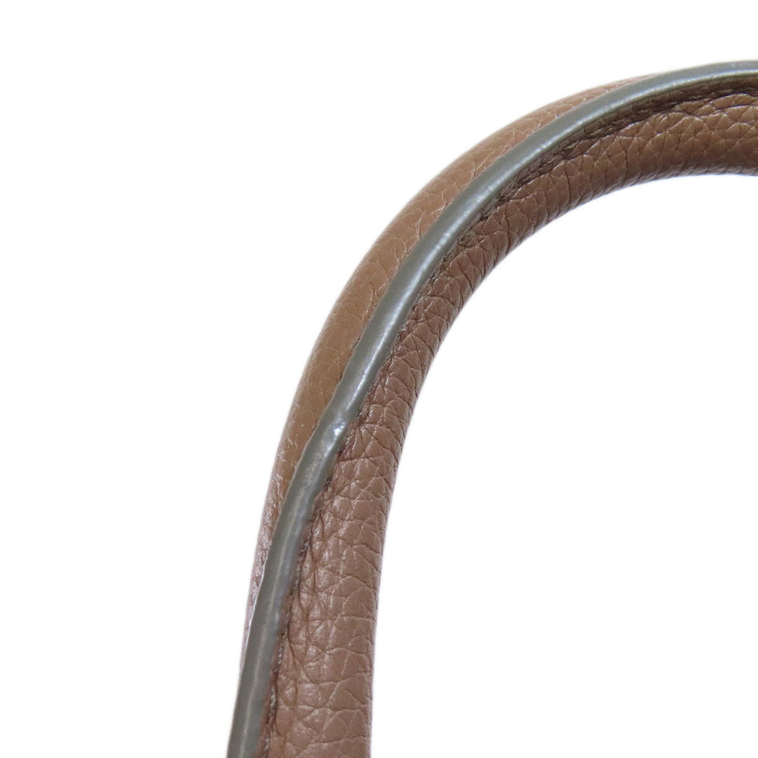 CELINE Tote Bag leather beige Caba de France Medium 2WAY Women Used Authentic