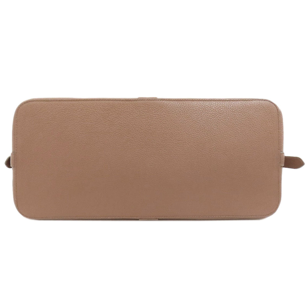 CELINE Tote Bag leather beige Caba de France Medium 2WAY Women Used Authentic