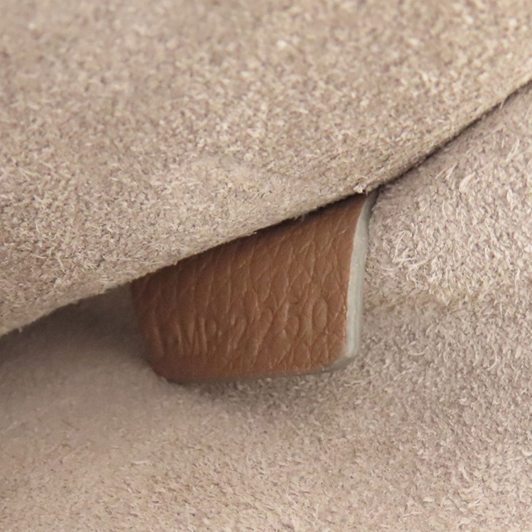 CELINE Tote Bag leather beige Caba de France Medium 2WAY Women Used Authentic