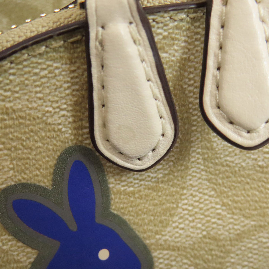 COACH Backpack F20909 PVC beige Stickers, Patches, Signature