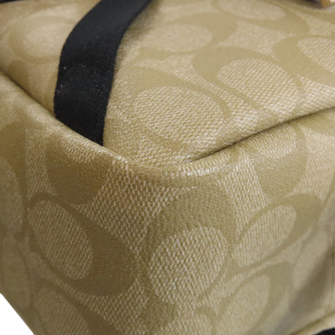 COACH Backpack F20909 PVC beige Stickers, Patches, Signature