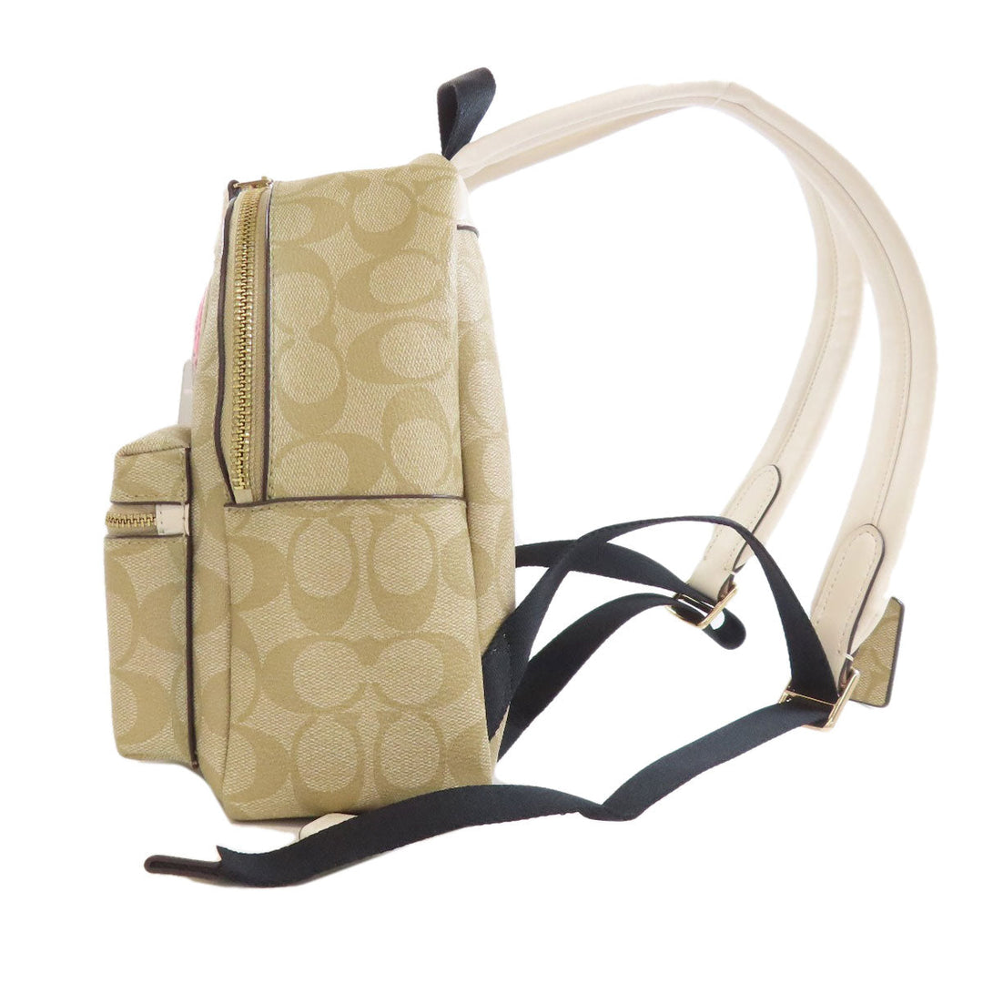 COACH Backpack F20909 PVC beige Stickers, Patches, Signature