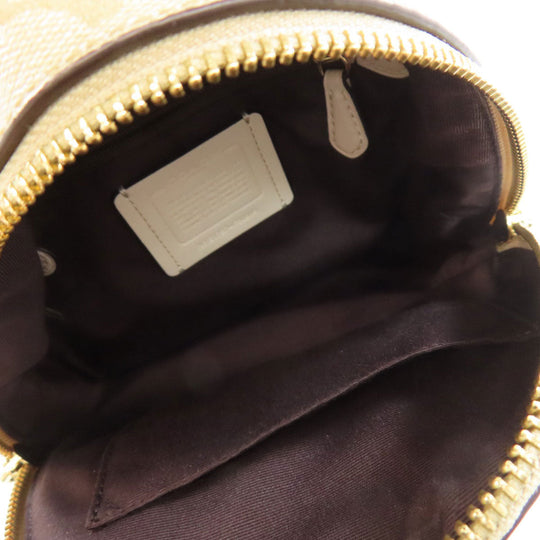 COACH Backpack F20909 PVC beige Stickers, Patches, Signature