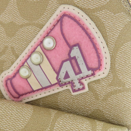 COACH Backpack F20909 PVC beige Stickers, Patches, Signature