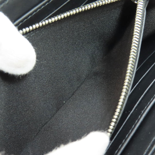 BURBERRY Long Wallet Purse leather black Chain motif Women(Unisex) Used Authentic