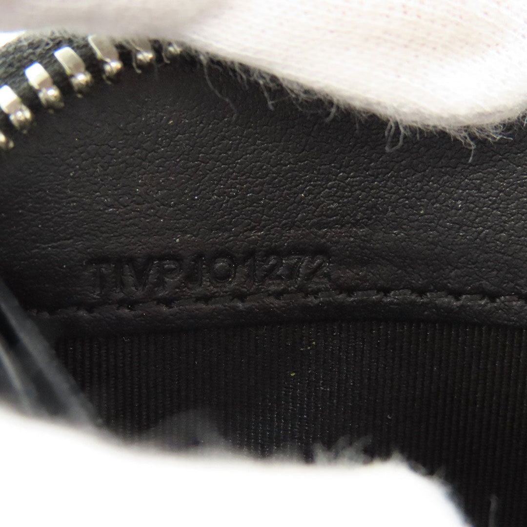 BURBERRY Long Wallet Purse leather black Chain motif Women(Unisex) Used Authentic