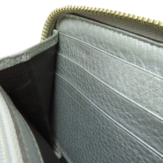 GUCCI Long Wallet Purse 224252 Canvas, Leather Brown GG Women Used Authentic