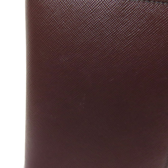 MARNI Long Wallet Purse leather Navy logo Women Used Authentic