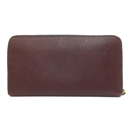 MARNI Long Wallet Purse leather Navy logo Women Used Authentic