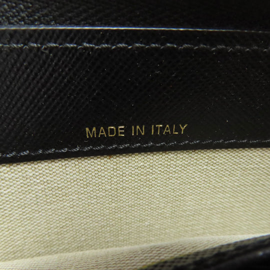 MARNI Long Wallet Purse leather Navy logo Women Used Authentic