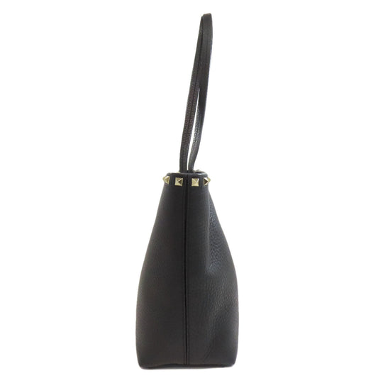 VALENTINO Tote Bag leather black Rock studs