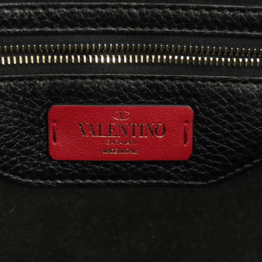 VALENTINO Tote Bag leather black Rock studs