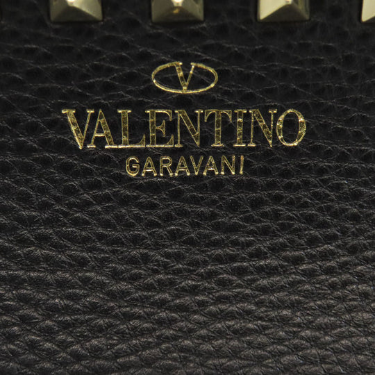 VALENTINO Tote Bag leather black Rock studs