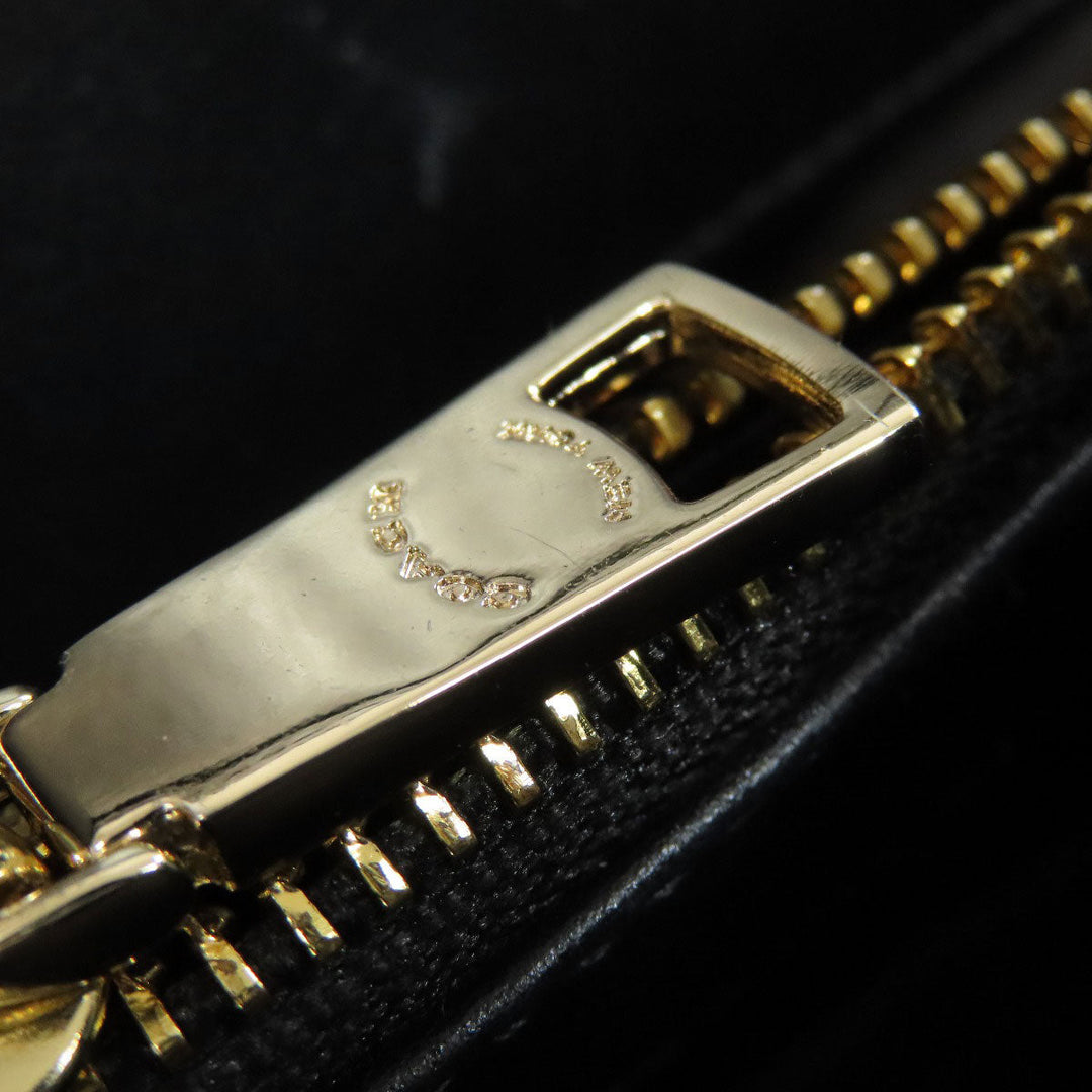 COACH Handbag F37097 leather black Embossed 2WAY Women Used Authentic