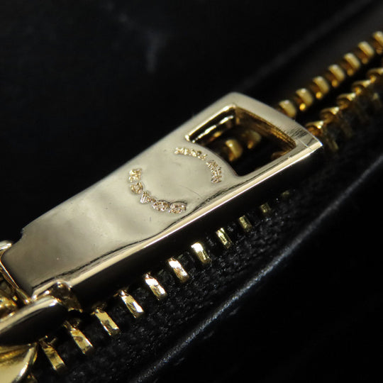 COACH Handbag F37097 leather black Embossed 2WAY Women Used Authentic