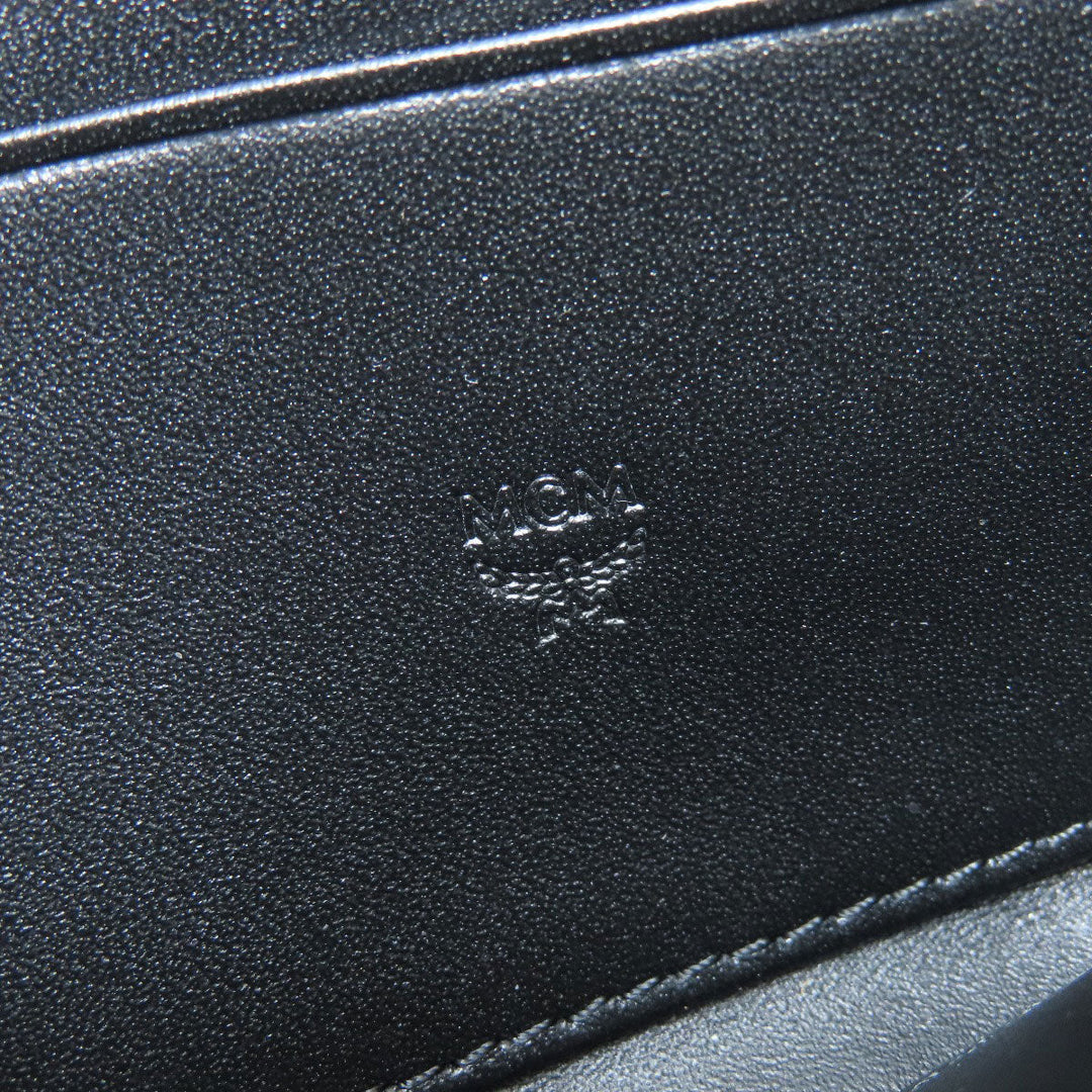 MCM Long Wallet Purse PVC Silver Rabbit print