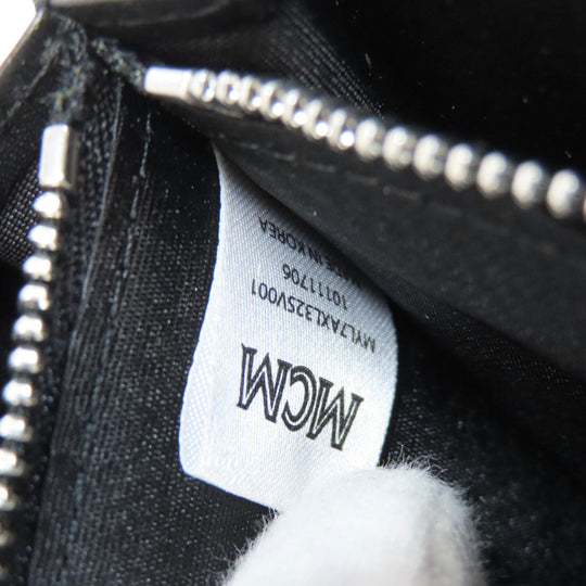 MCM Long Wallet Purse PVC Silver Rabbit print