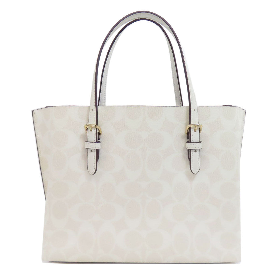 COACH Handbag C4250 PVC white Molly Tote 25 Signature 2WAY