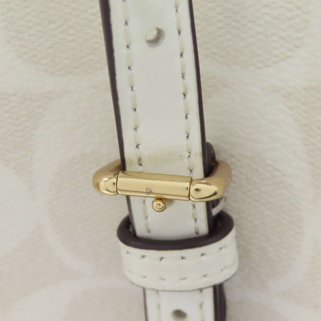 COACH Handbag C4250 PVC white Molly Tote 25 Signature 2WAY