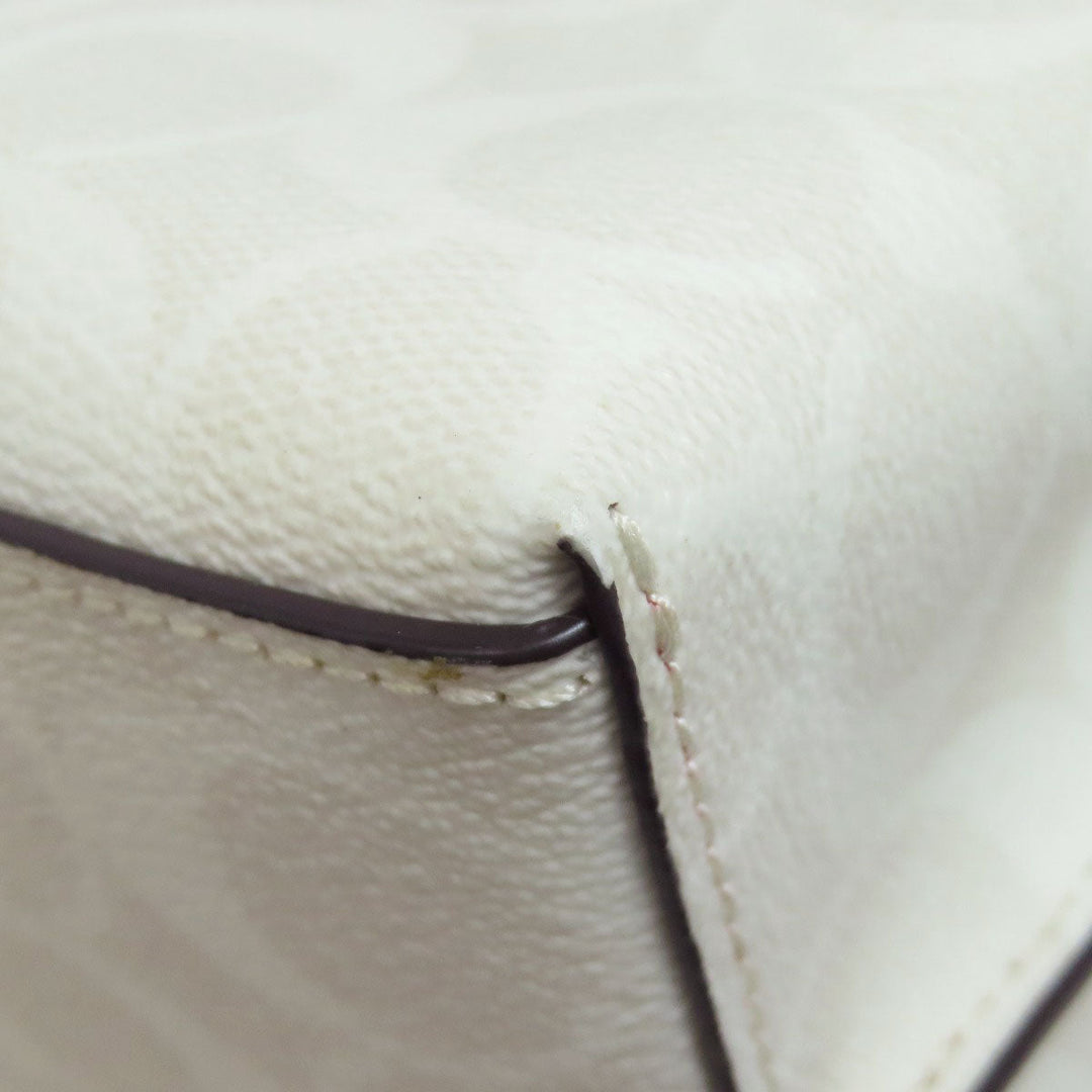 COACH Handbag C4250 PVC white Molly Tote 25 Signature 2WAY