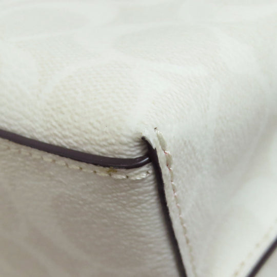 COACH Handbag C4250 PVC white Molly Tote 25 Signature 2WAY