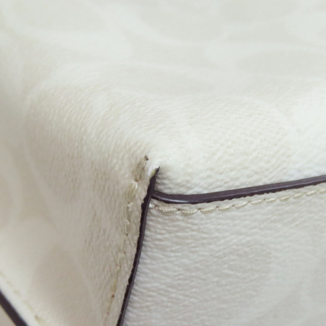 COACH Handbag C4250 PVC white Molly Tote 25 Signature 2WAY