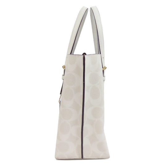 COACH Handbag C4250 PVC white Molly Tote 25 Signature 2WAY