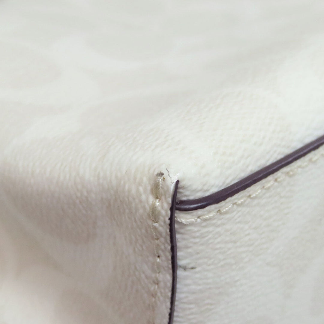 COACH Handbag C4250 PVC white Molly Tote 25 Signature 2WAY