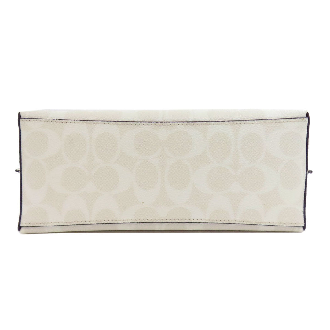 COACH Handbag C4250 PVC white Molly Tote 25 Signature 2WAY