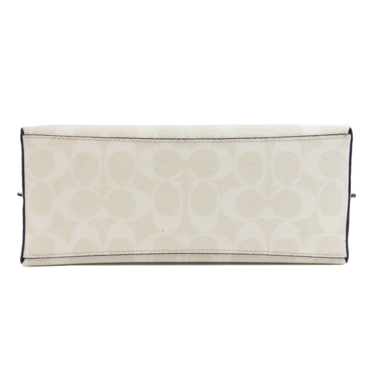 COACH Handbag C4250 PVC white Molly Tote 25 Signature 2WAY