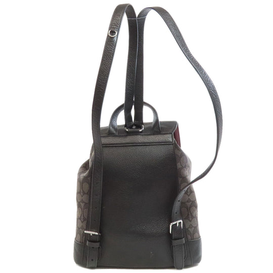 COACH Backpack CE601 canvas black dempsey signature