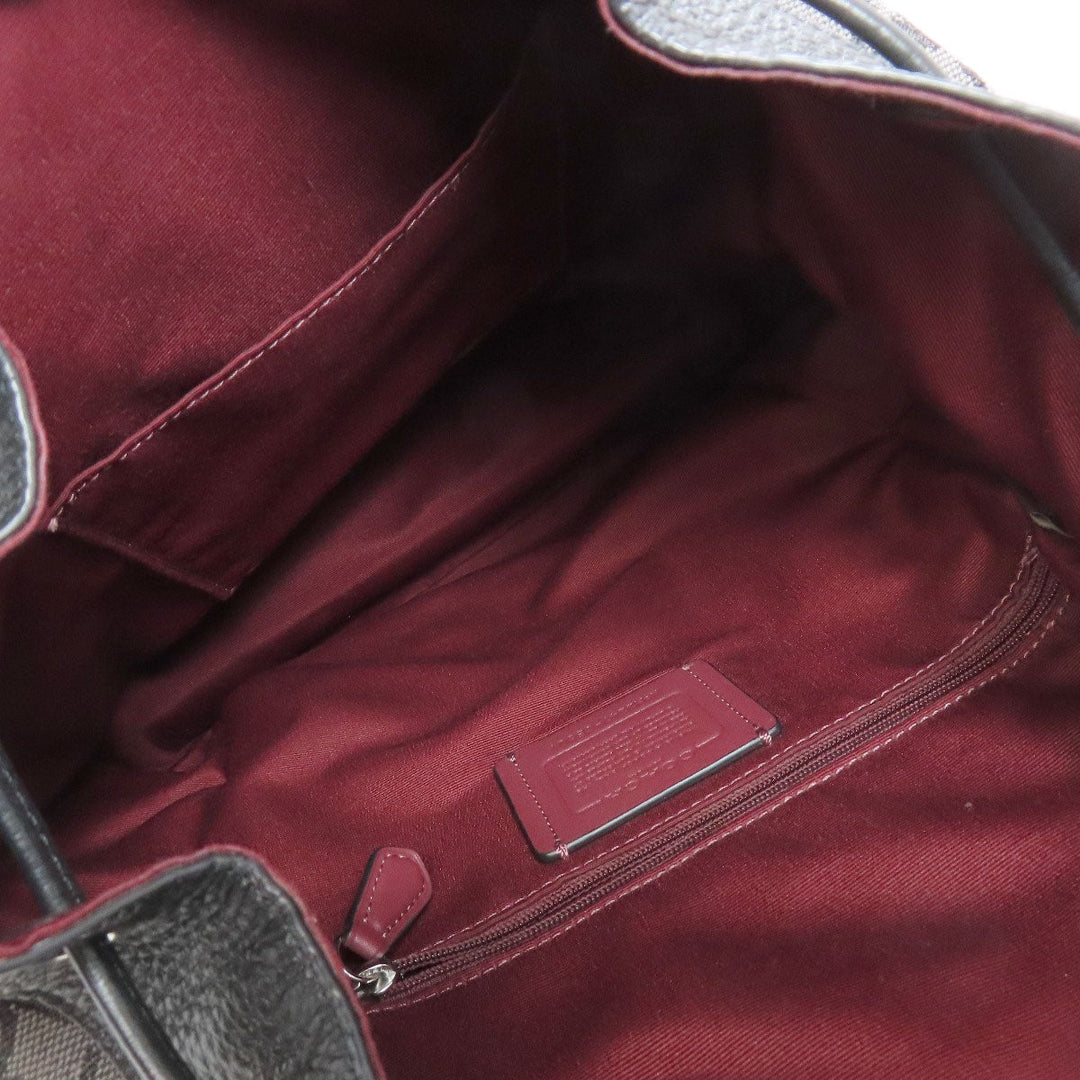 COACH Backpack CE601 canvas black dempsey signature