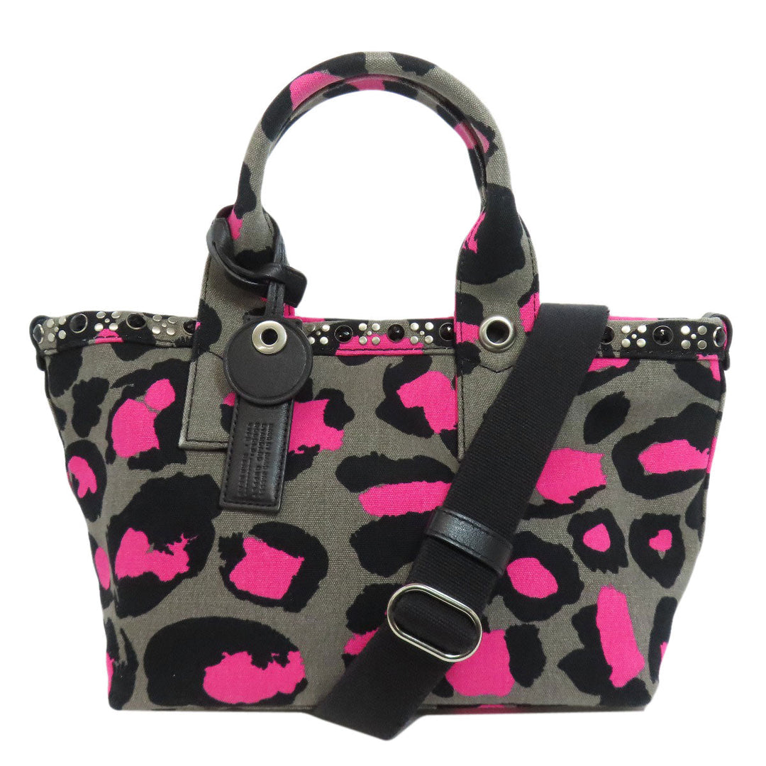 MARC BY MARC JACOBS Tote Bag canvas gray Leopard Pattern 2WAY