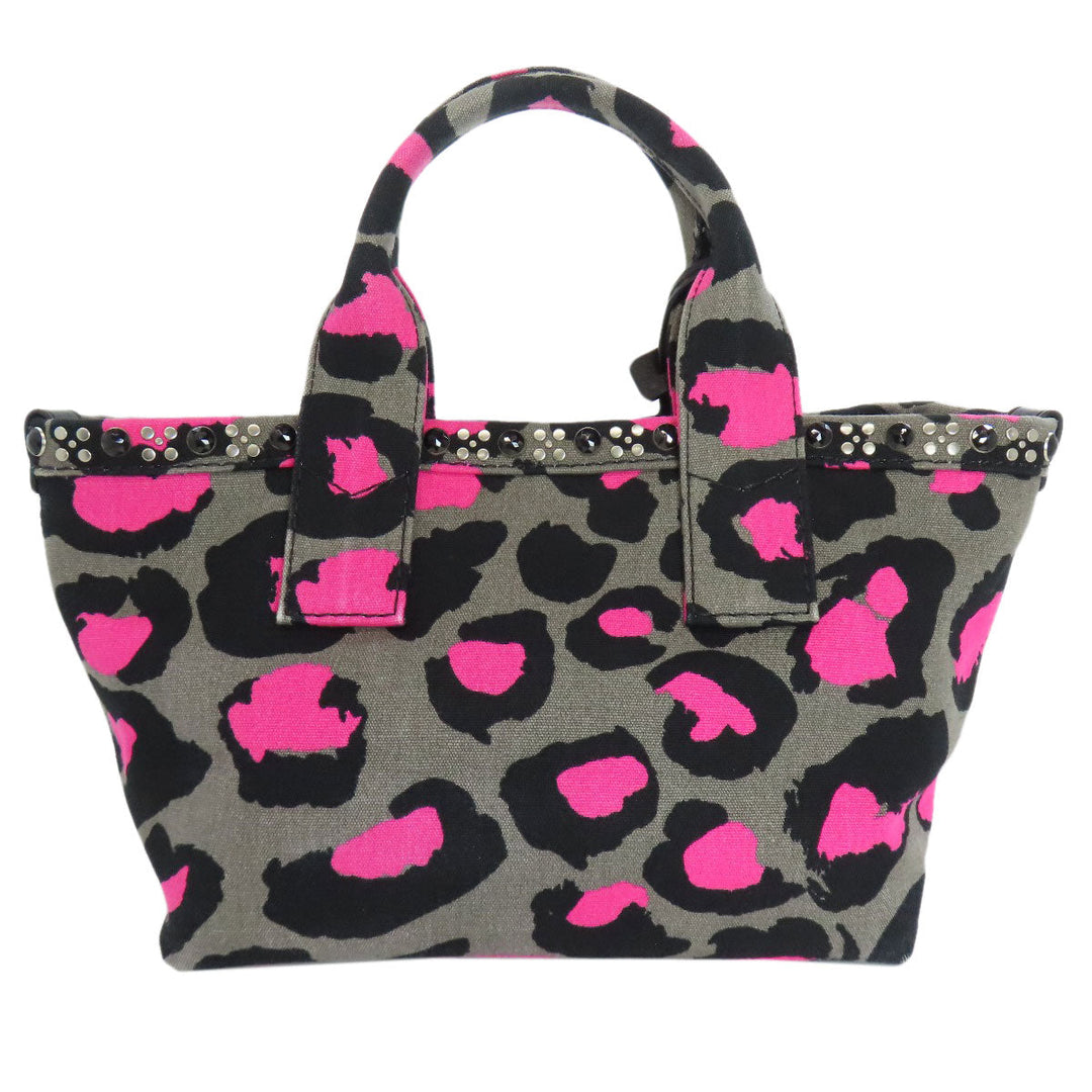 MARC BY MARC JACOBS Tote Bag canvas gray Leopard Pattern 2WAY