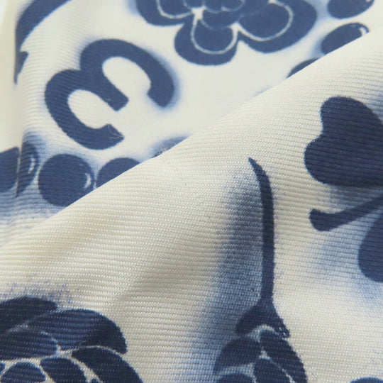 CHANEL scarf silk white COCO Mark Hair Band Women Used Authentic