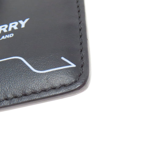 BURBERRY Card Case leather black Shoulder pass case