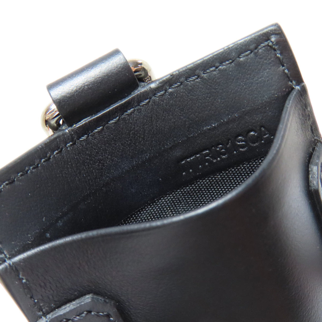 BURBERRY Card Case leather black Shoulder pass case