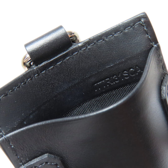 BURBERRY Card Case leather black Shoulder pass case