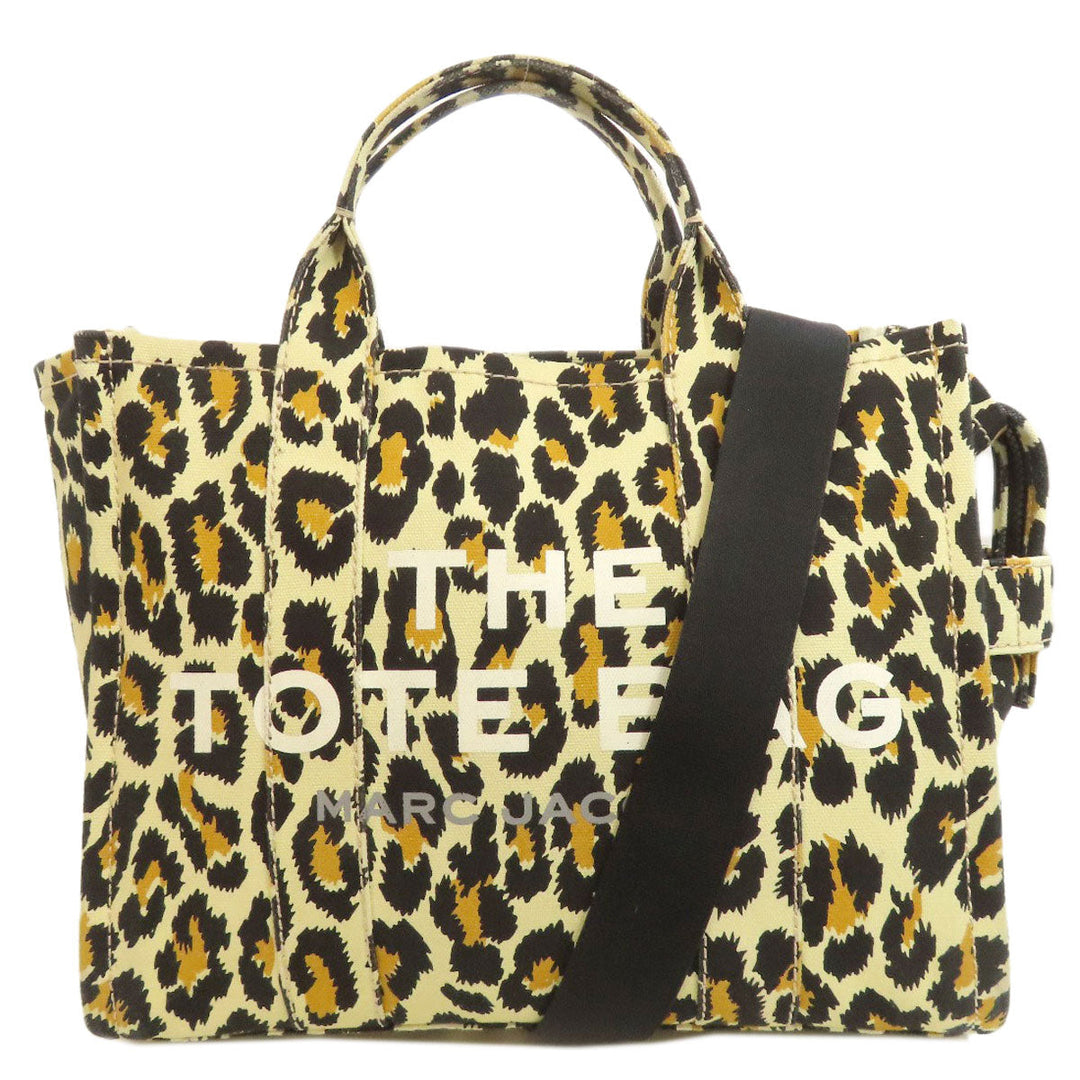 MARC JACOBS Handbag canvas yellow Leopard Pattern 2WAY