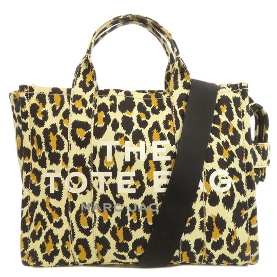 MARC JACOBS Handbag canvas yellow Leopard Pattern 2WAY