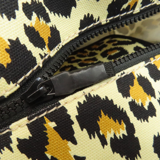 MARC JACOBS Handbag canvas yellow Leopard Pattern 2WAY