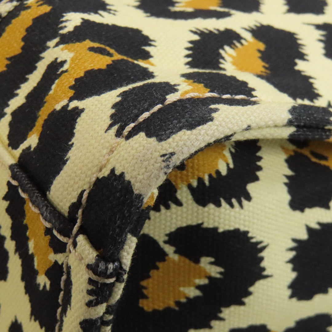 MARC JACOBS Handbag canvas yellow Leopard Pattern 2WAY
