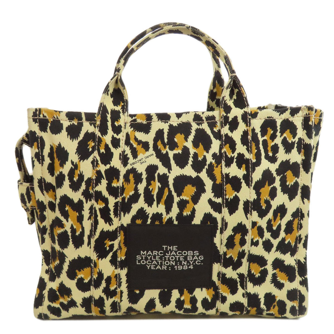 MARC JACOBS Handbag canvas yellow Leopard Pattern 2WAY