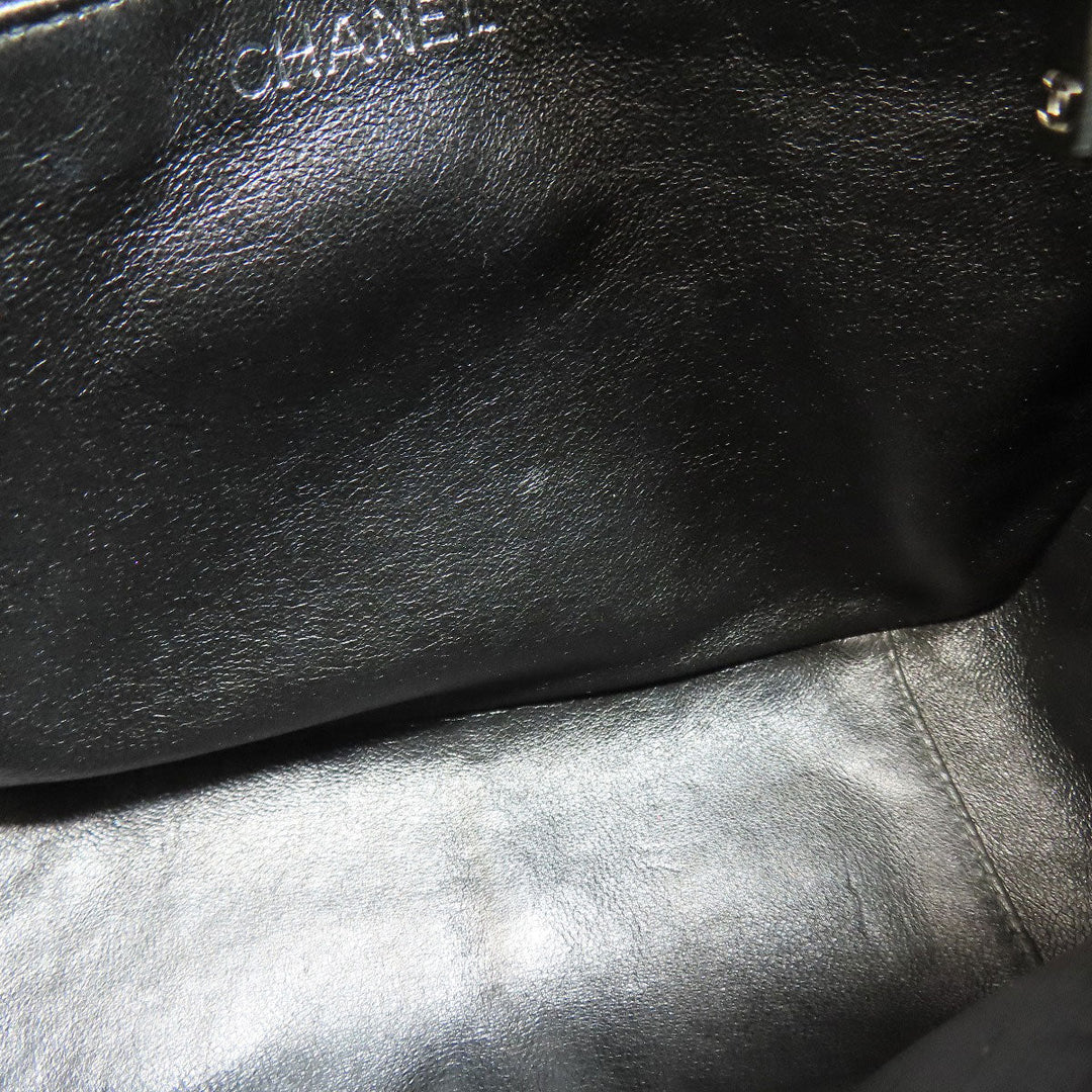 CHANEL Shoulder Bag lambskin black one belt COCO Mark SilverMetal