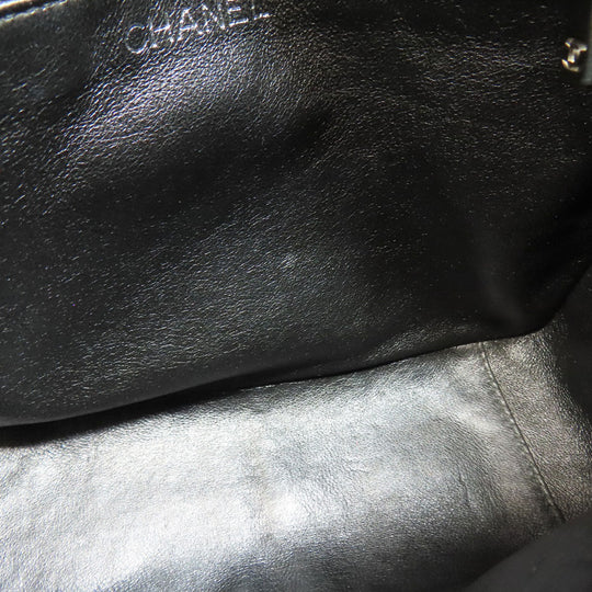 CHANEL Shoulder Bag lambskin black one belt COCO Mark SilverMetal