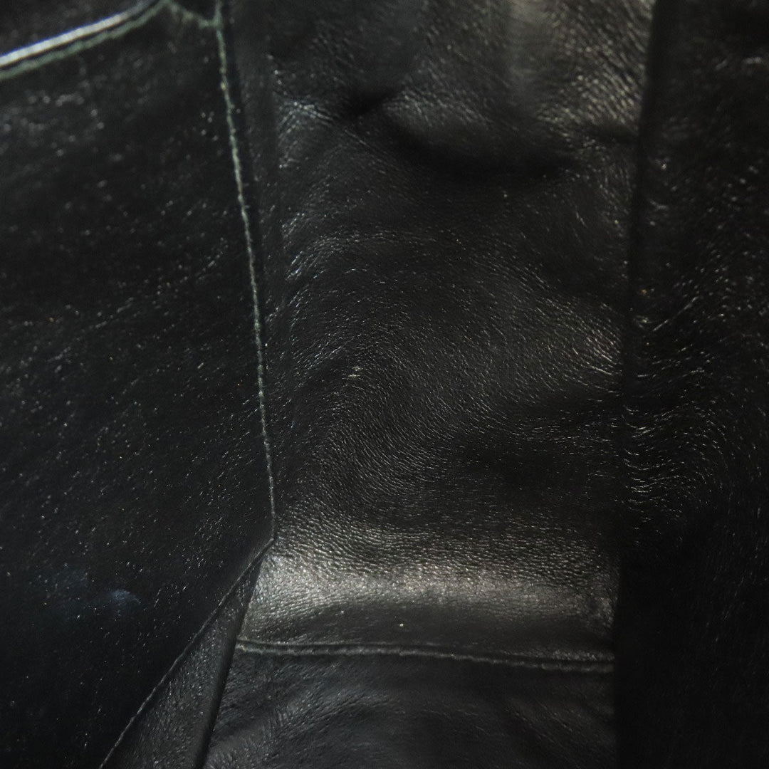 CHANEL Shoulder Bag lambskin black one belt COCO Mark SilverMetal