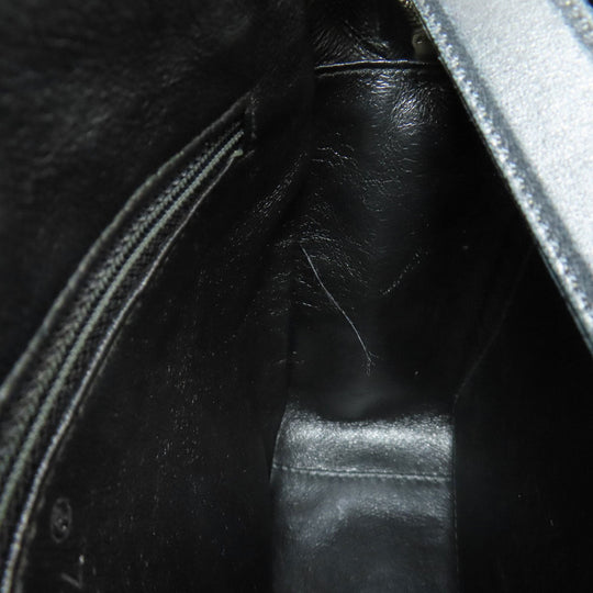 CHANEL Shoulder Bag lambskin black one belt COCO Mark SilverMetal